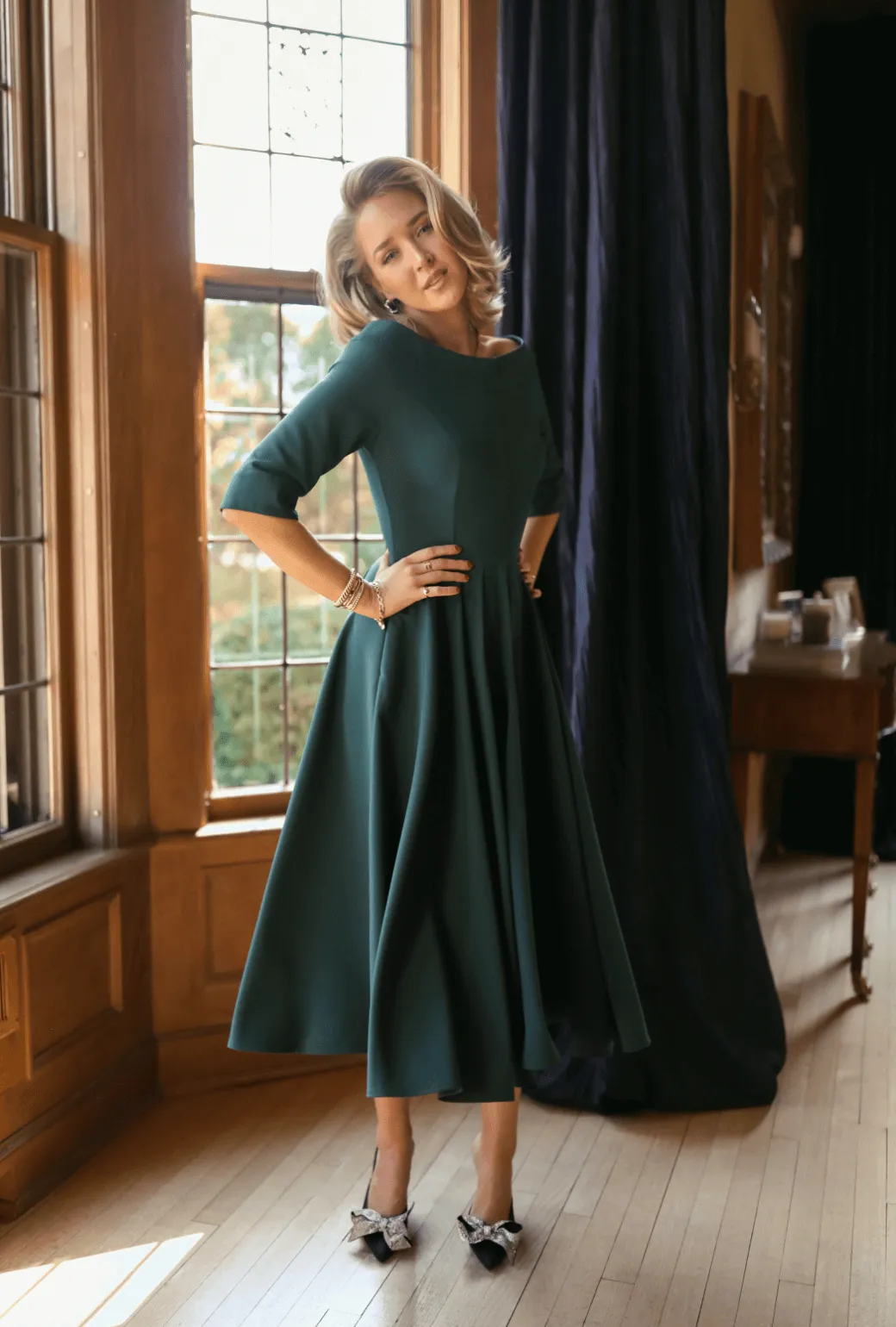 Mary Dress - Forest Crepe feel good