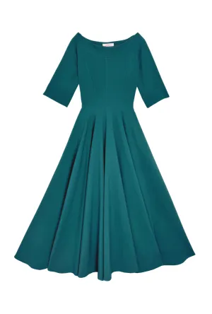 Mary Dress - Forest Crepe garden charm
