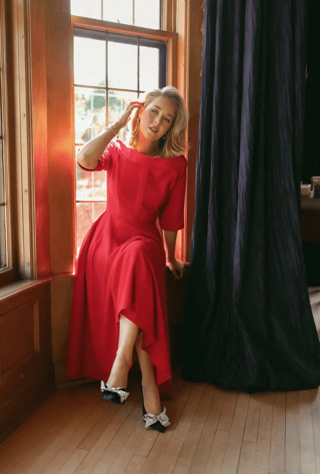 Mary Dress - Red Pebble elegant mode