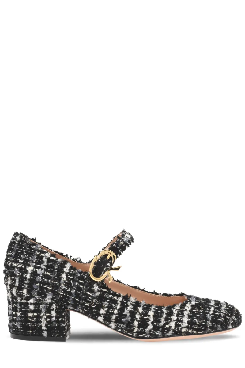 Mary Ribbon Boucle Heels ankle support
