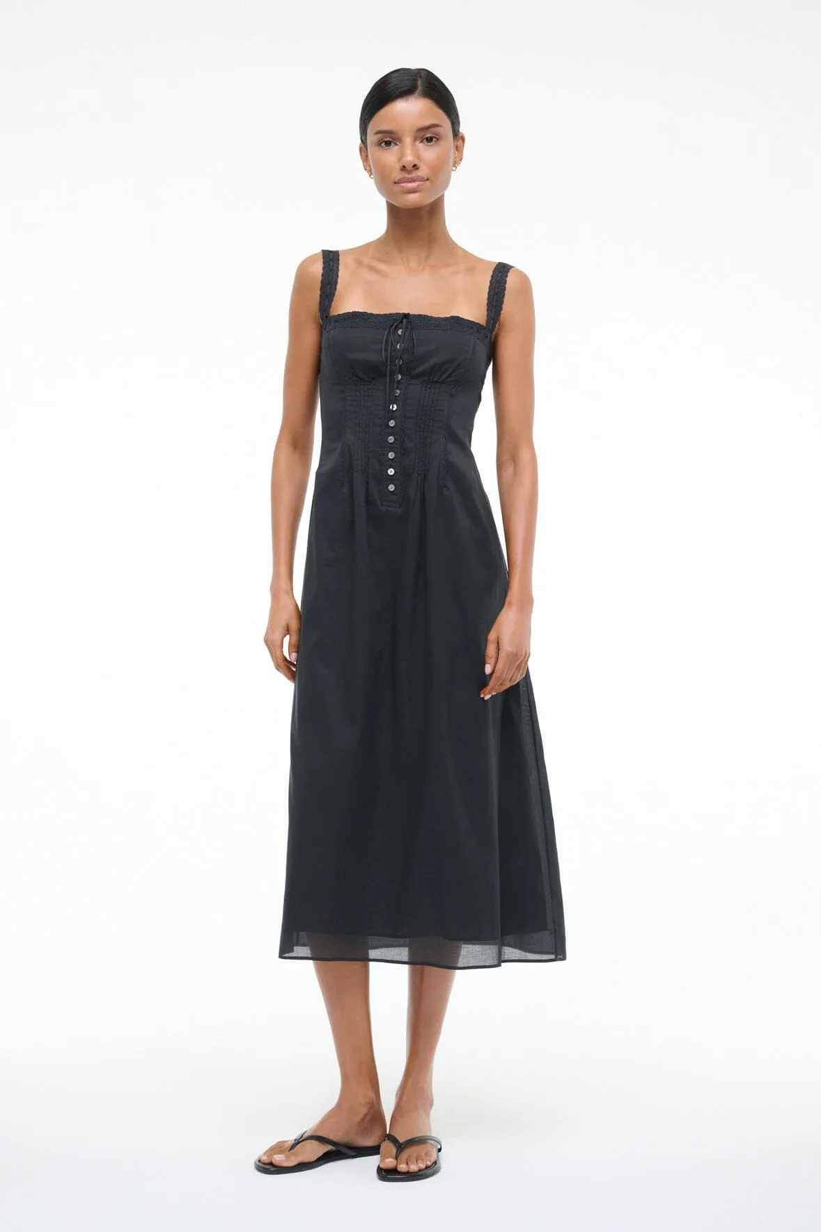 MATILDE DRESS | BLACK mix tone