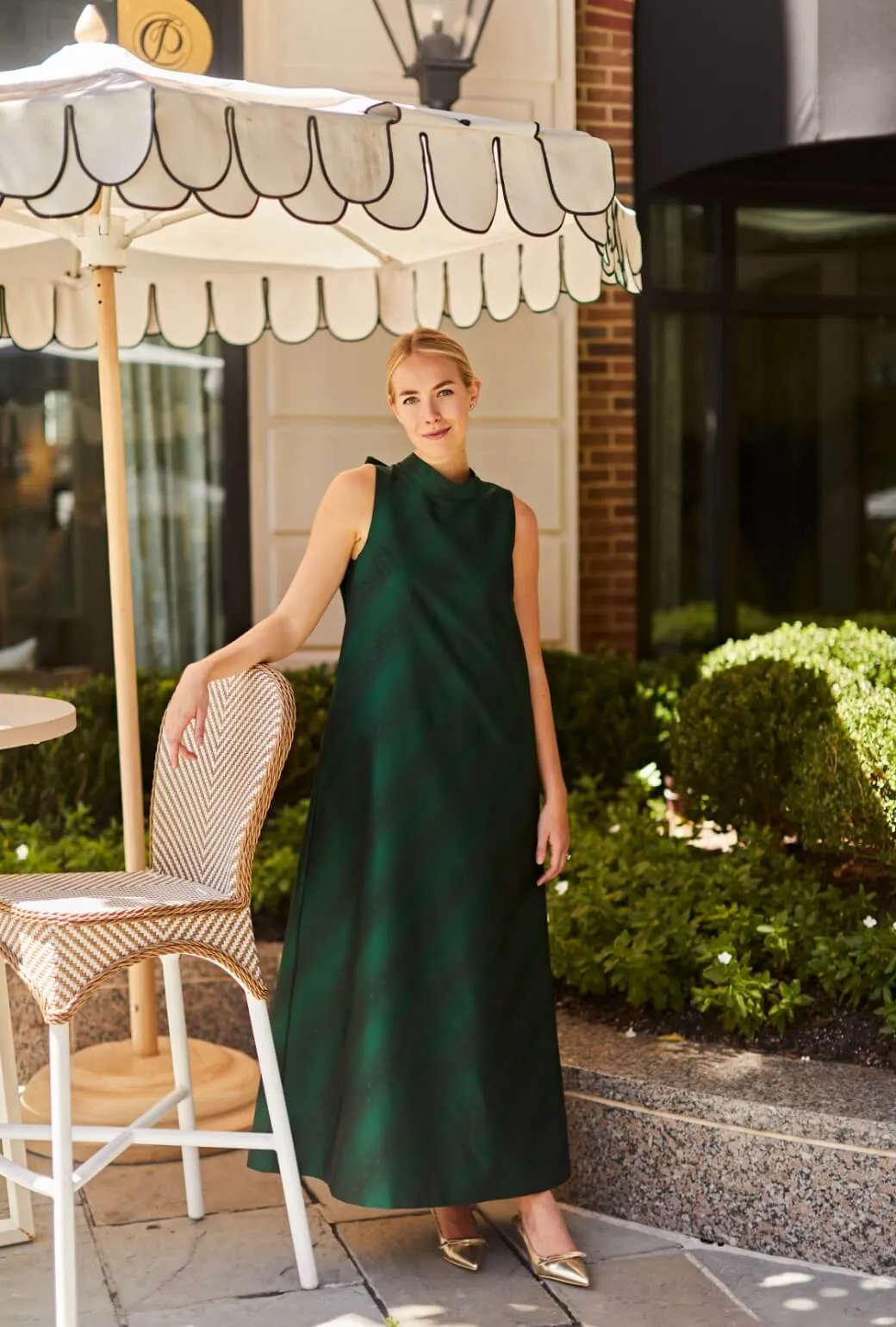 Maxi Mod Dress - Emerald Jacquard chic mood