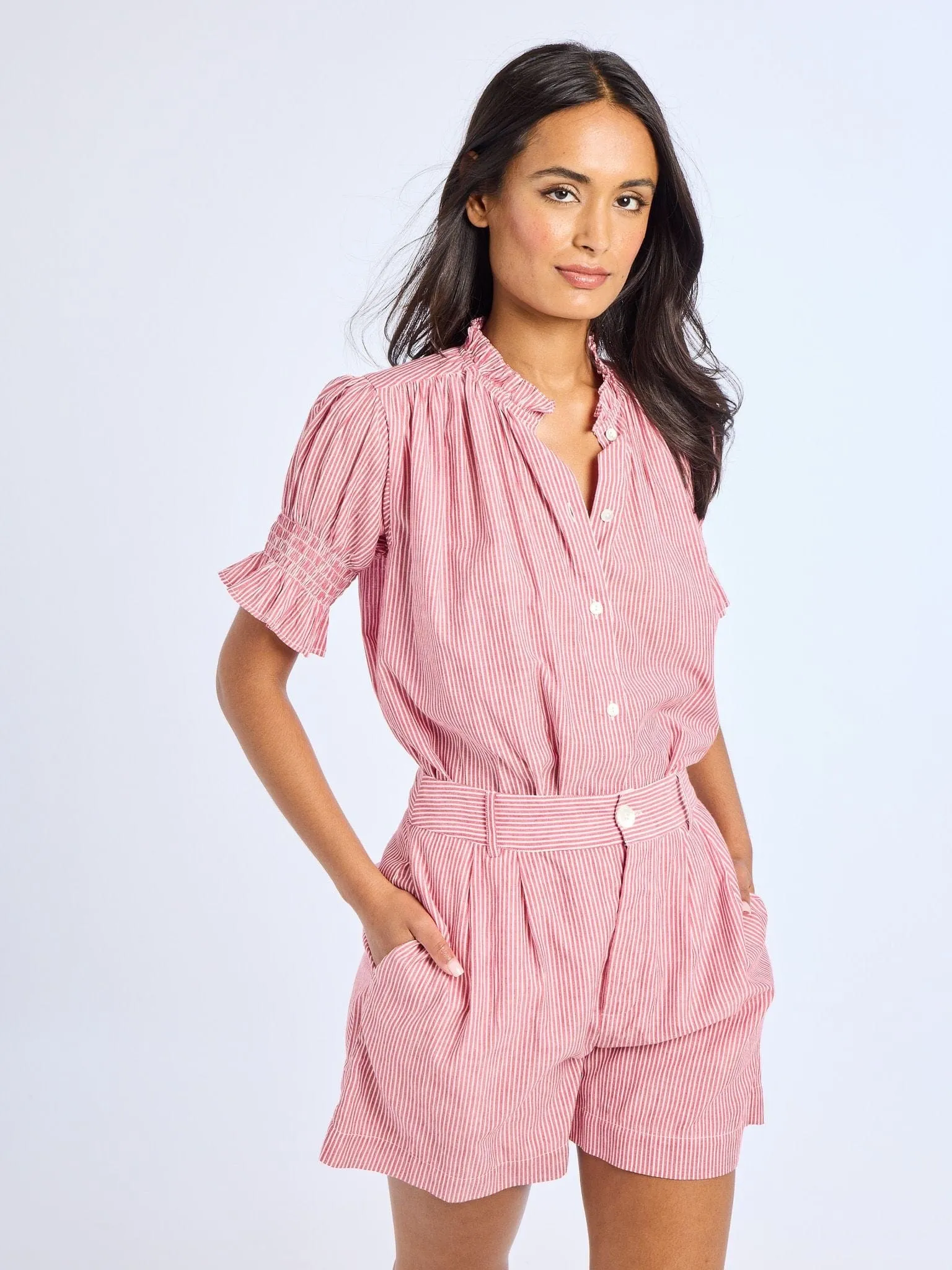 Maxwell Short in Tango Stripe flexible movement