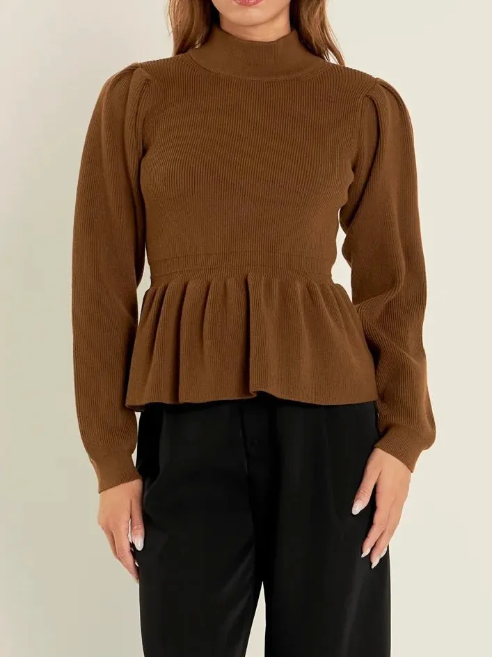 McKenzie Peplum Sweater Snug Fit