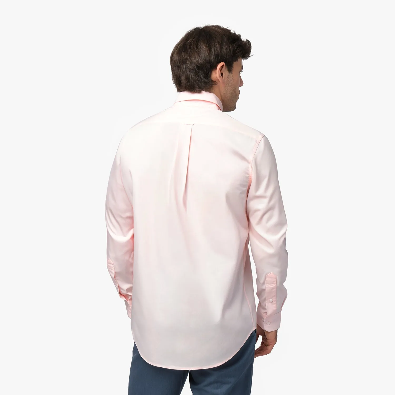 Men's Button Down Poplin Shirt fabric focus