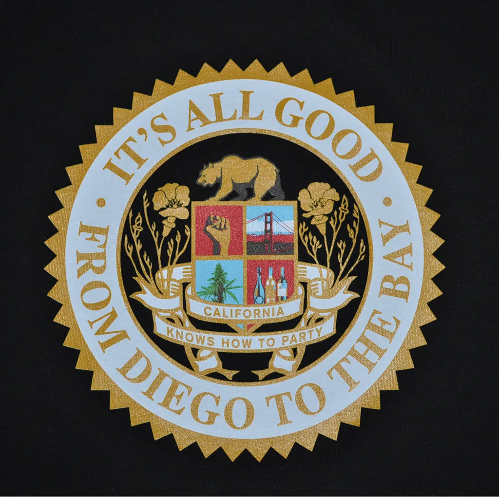 Mens Cali Assembly Seal T-Shirt Black classic touch