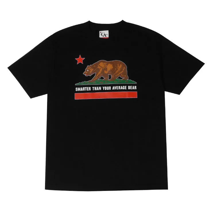 Mens Cali Bear T-Shirt Black subtle edge