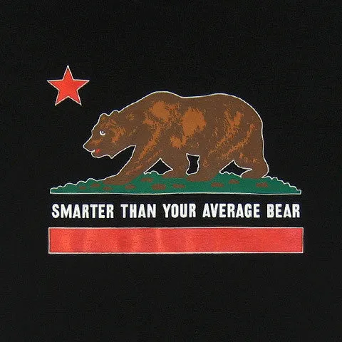 Mens Cali Bear T-Shirt Black edge detail