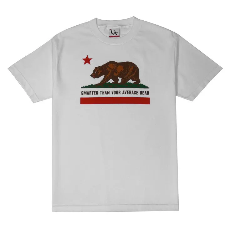 Mens Cali Bear T-Shirt White cool weather