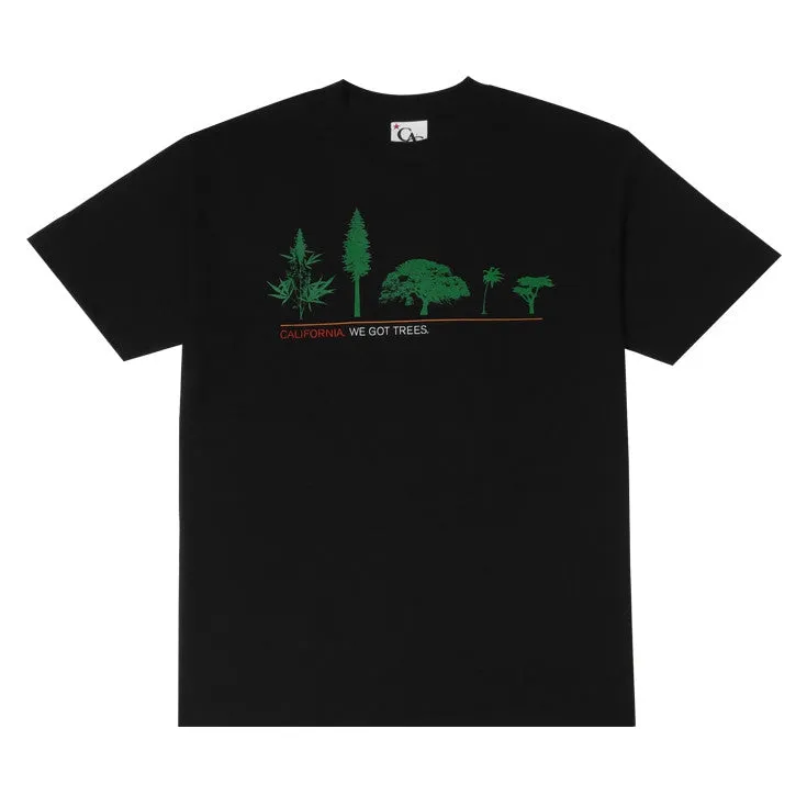 Mens Cali Got Trees T-Shirt Black trend touch