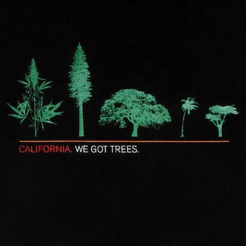 Mens Cali Got Trees T-Shirt Black vacation mode