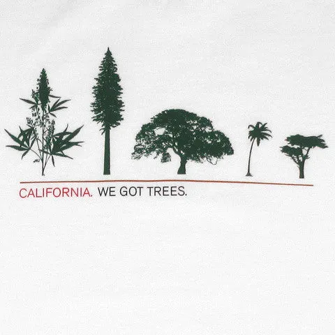 Mens Cali Got Trees T-Shirt White urban daily