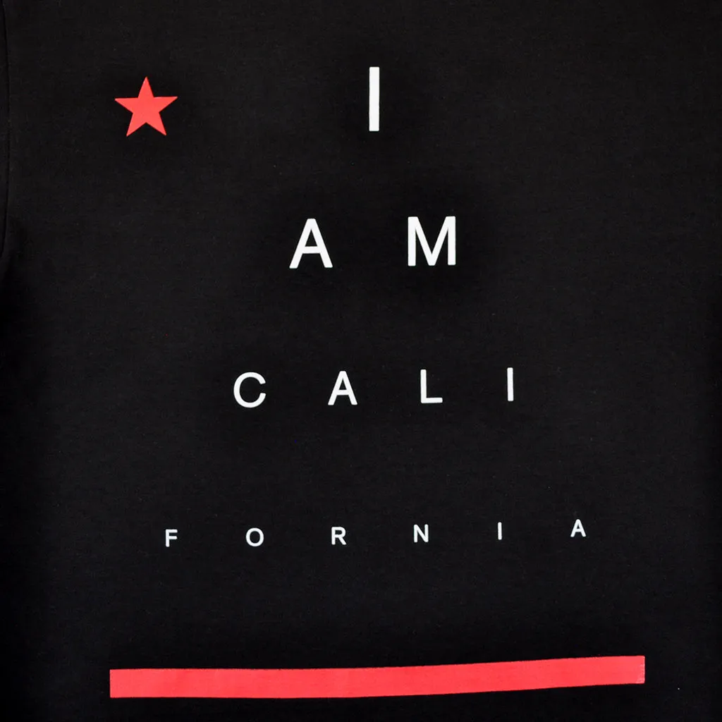 Mens Cali I Am T-Shirt Black casual shift