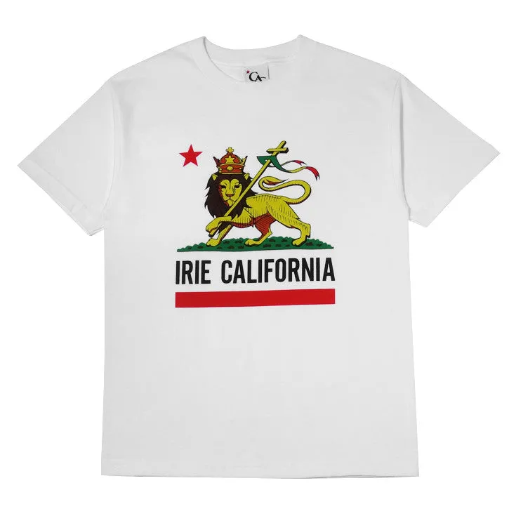 Mens Cali Lion T-Shirt White clean lines