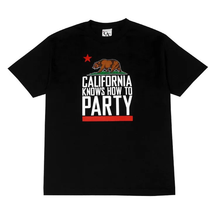 Mens Cali Party T-Shirt Black life layer