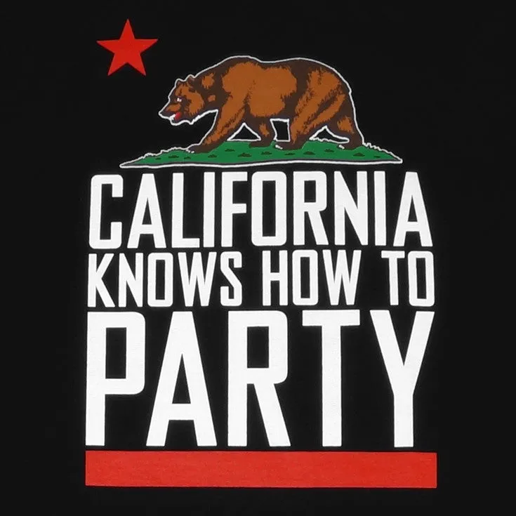 Mens Cali Party T-Shirt Black versatile piece