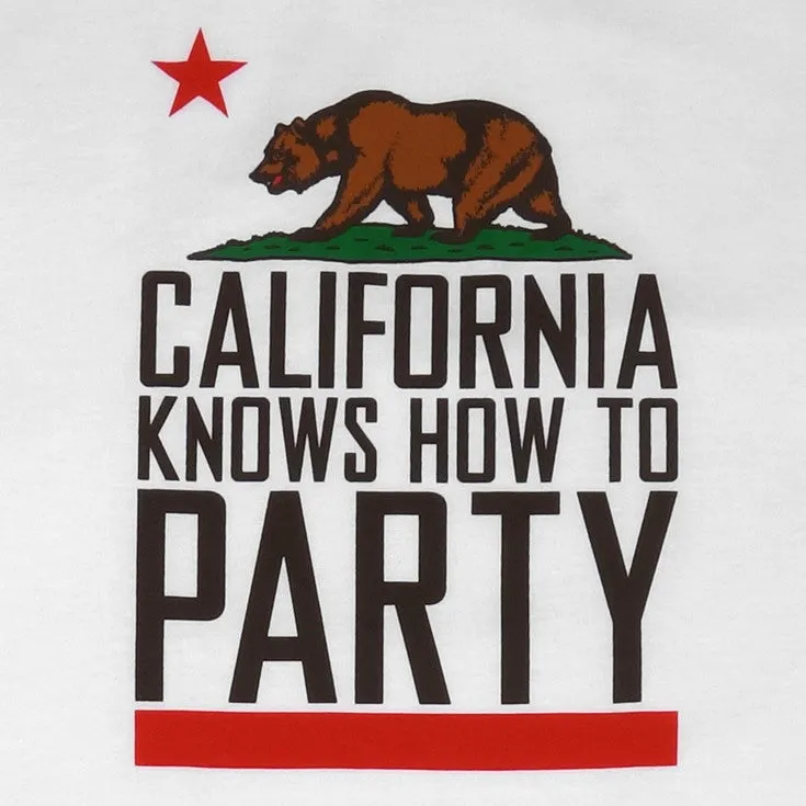 Mens Cali Party T-Shirt White midweek mood