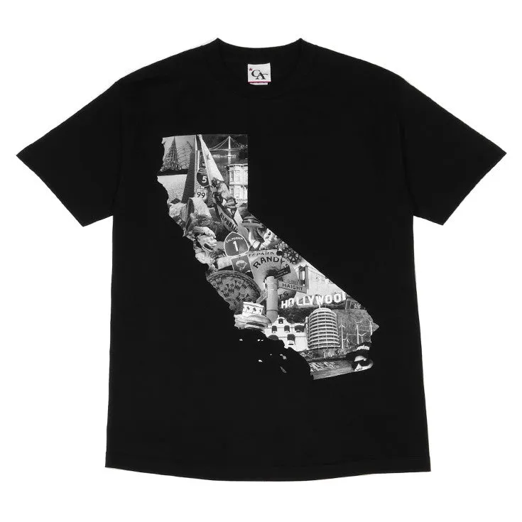 Mens Cali Photo T-Shirt Black active wear