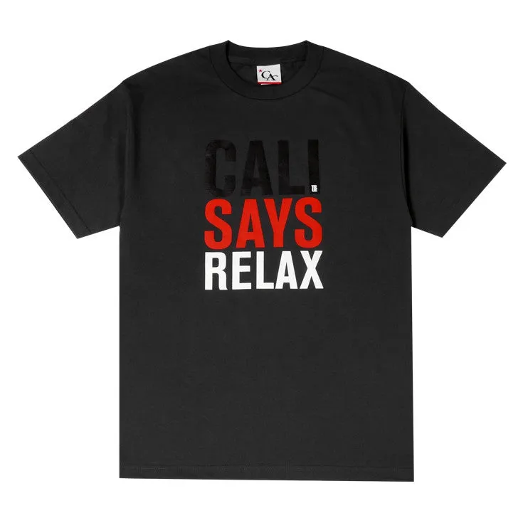 Mens Cali Relax T-Shirt Charcoal casual trend
