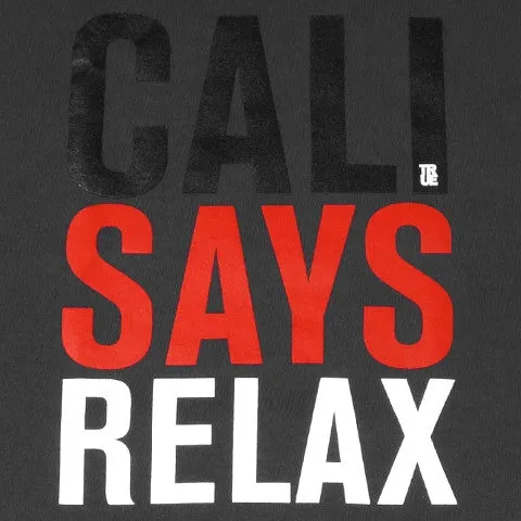Mens Cali Relax T-Shirt Charcoal fitted form