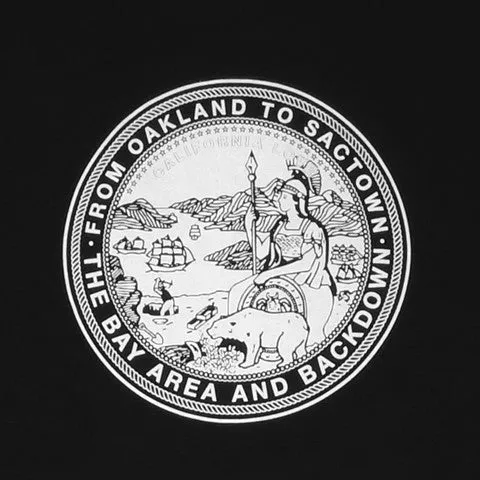 Mens Cali State Seal T-Shirt Black dream vibe