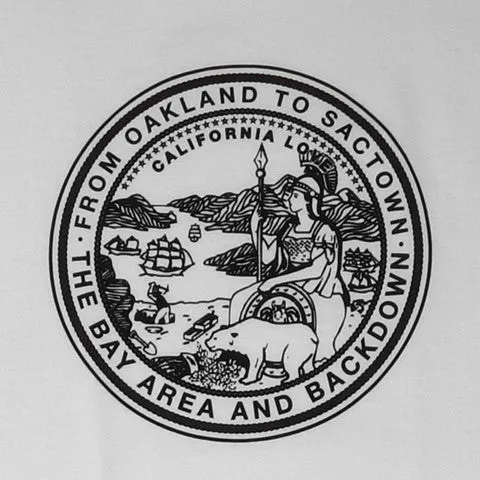 Mens Cali State Seal T-Shirt White light move