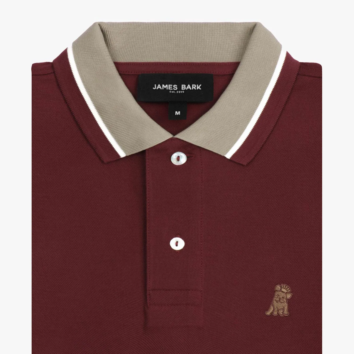 Men's Contrast Neck Lines Detail Polo Shirt flexible look
