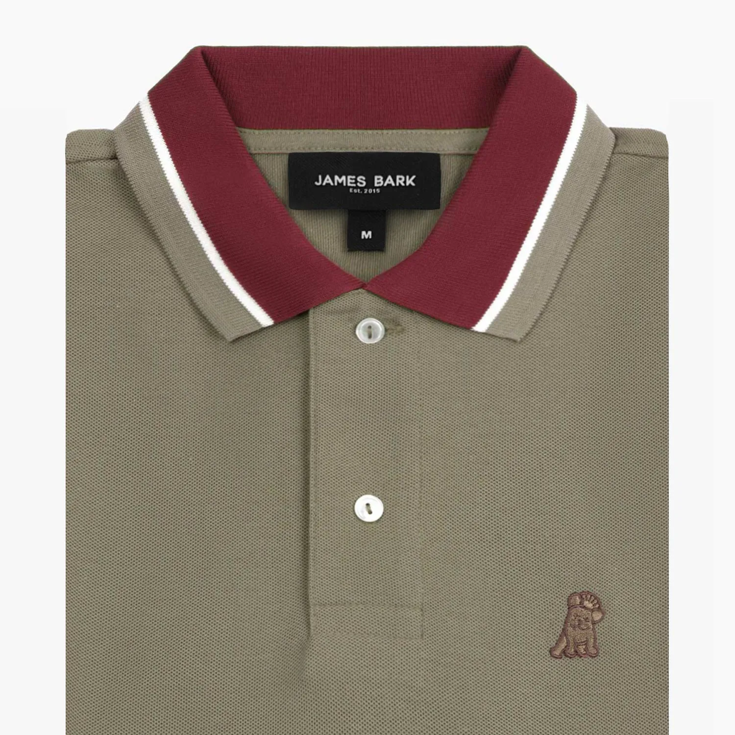 Men's Contrast Neck Lines Detail Polo Shirt superior fabric