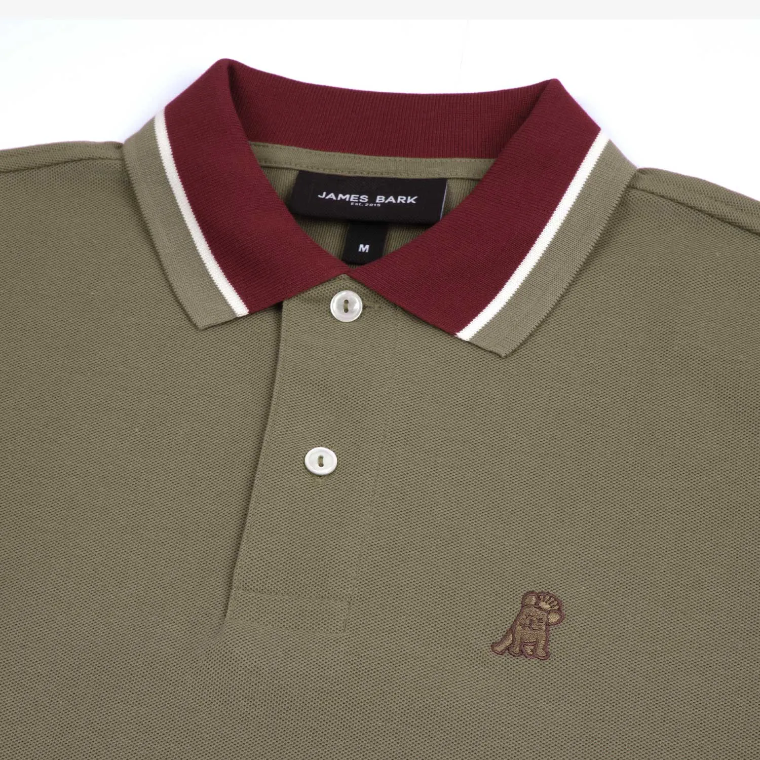 Men's Contrast Neck Lines Detail Polo Shirt stylish form