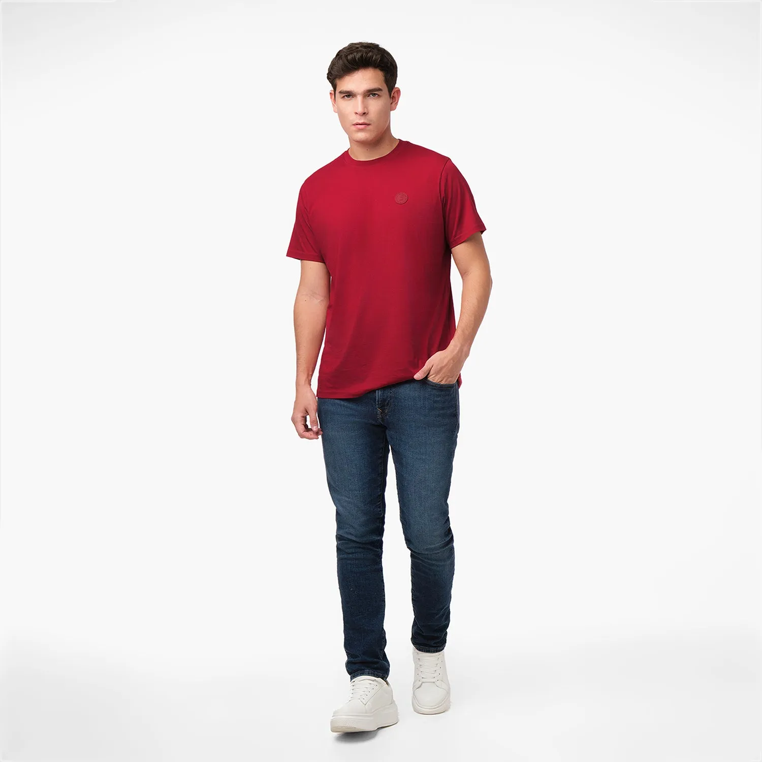 Men's Crew Neck Jersey T-Shirt happy wear