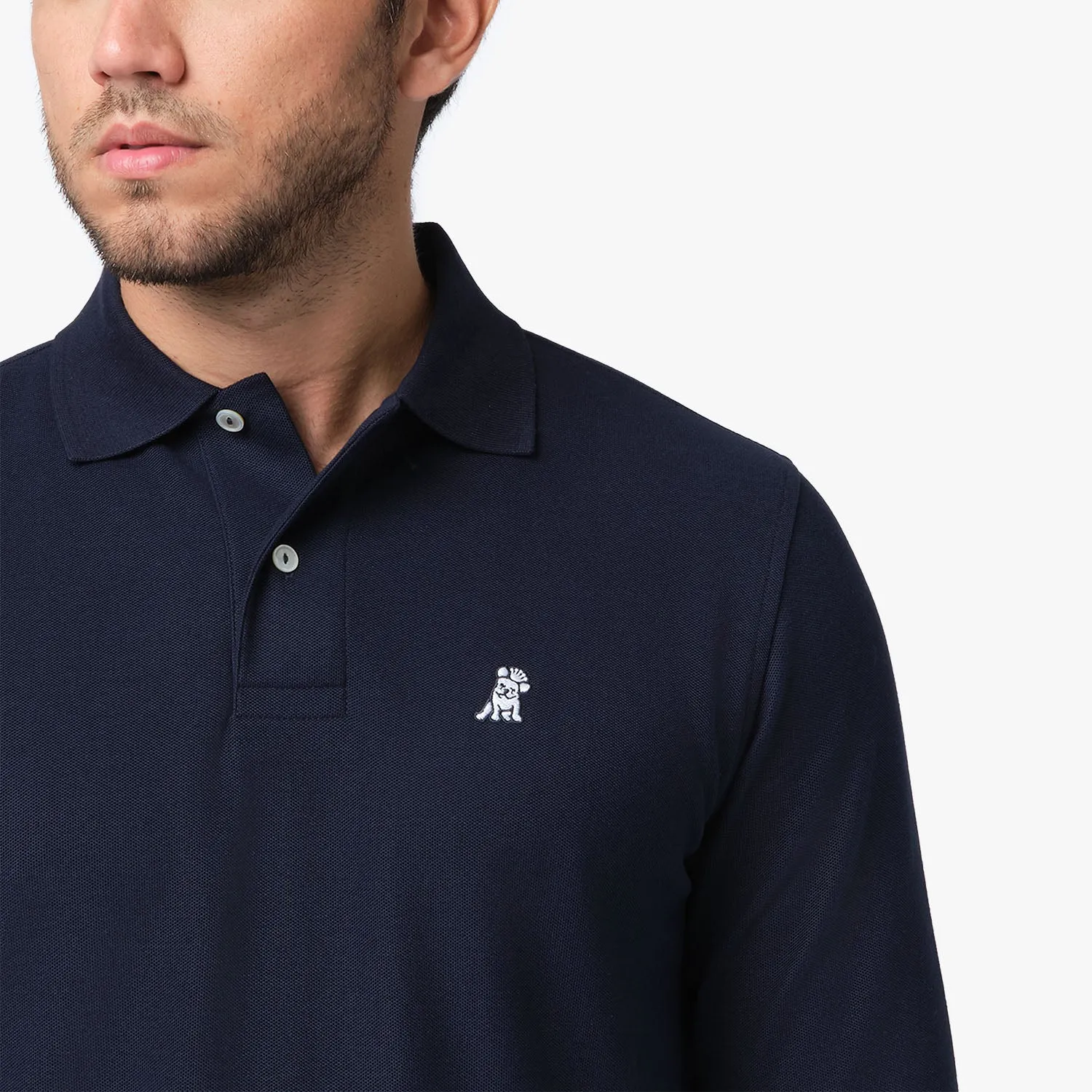 Men's Long Sleeve Polo Shirt clean look