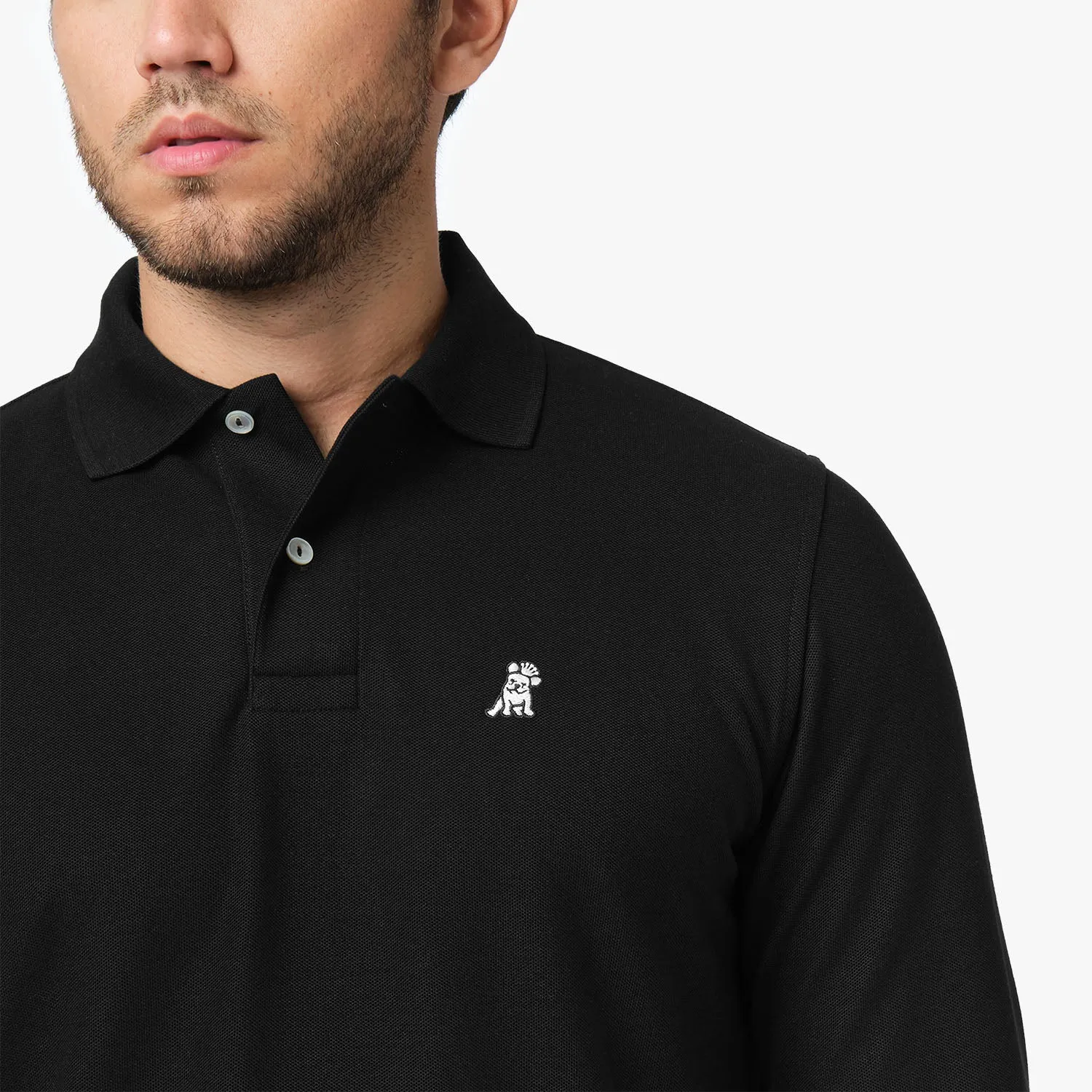 Men's Long Sleeve Polo Shirt formal scene