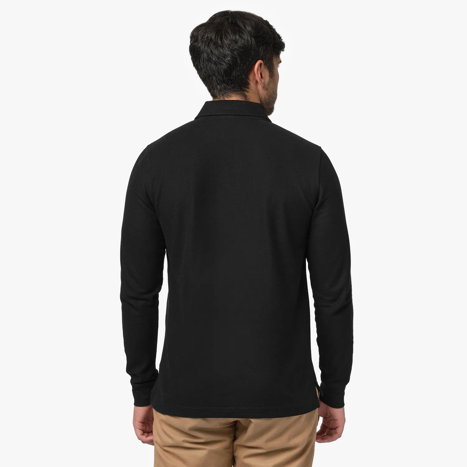 Men's Long Sleeve Polo Shirt casual vibe
