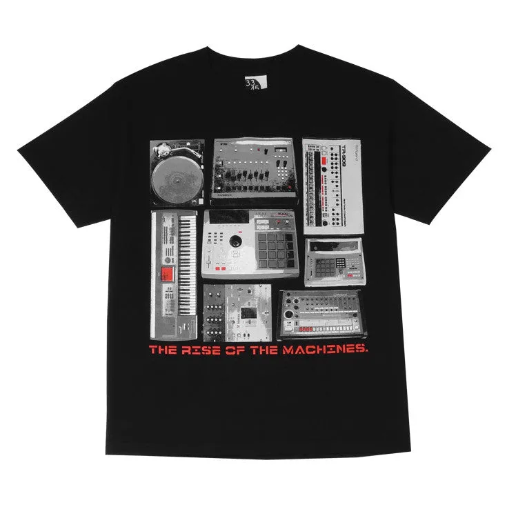 Mens Ongaku Beat Machines T-Shirt Black body free