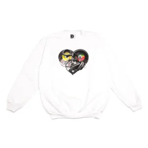 Mens Ongaku In Love Crewneck Sweatshirt White Age-free