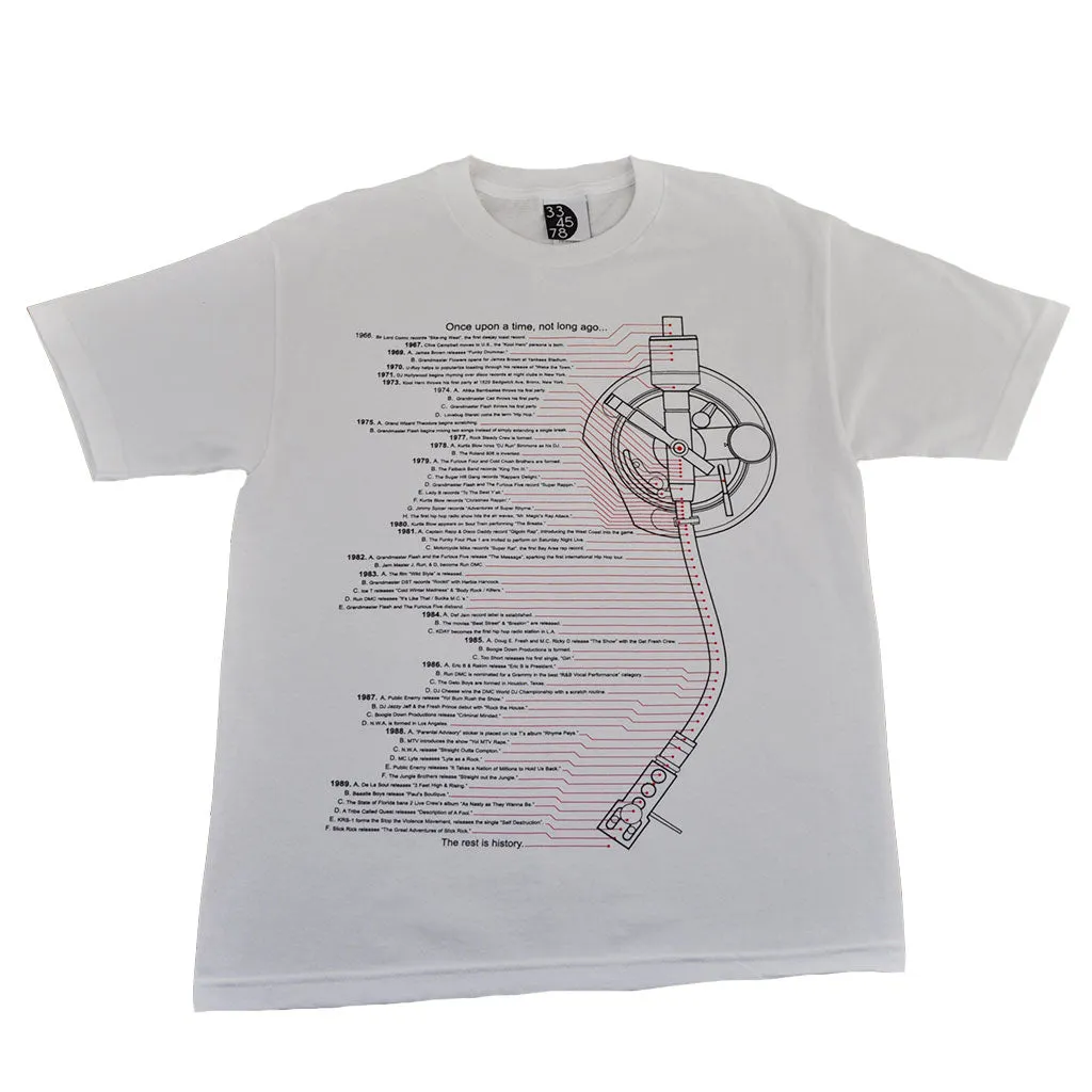 Mens Ongaku Timeline T-Shirt White loose fit
