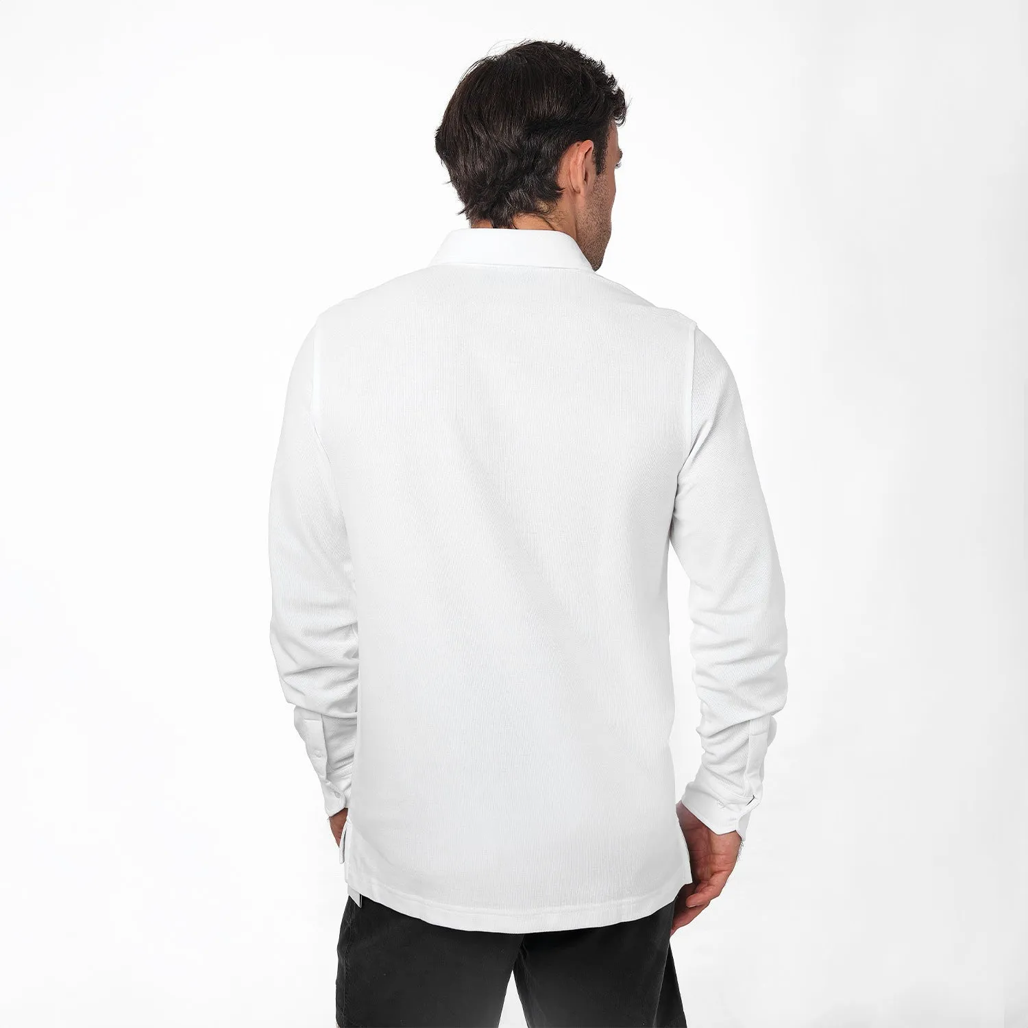 Men's Pique Button Down Shirt comfy stretch