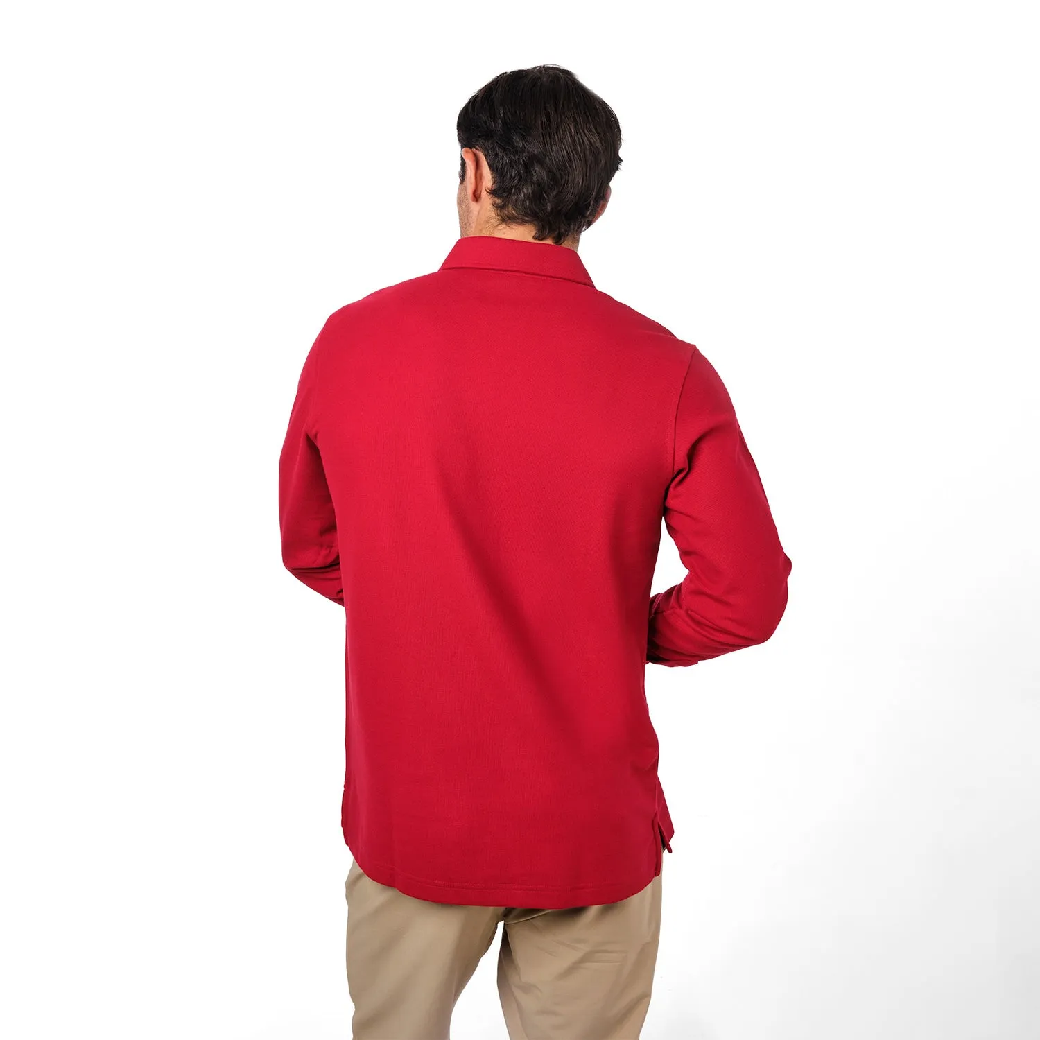 Men's Pique Button Down Shirt motion ease