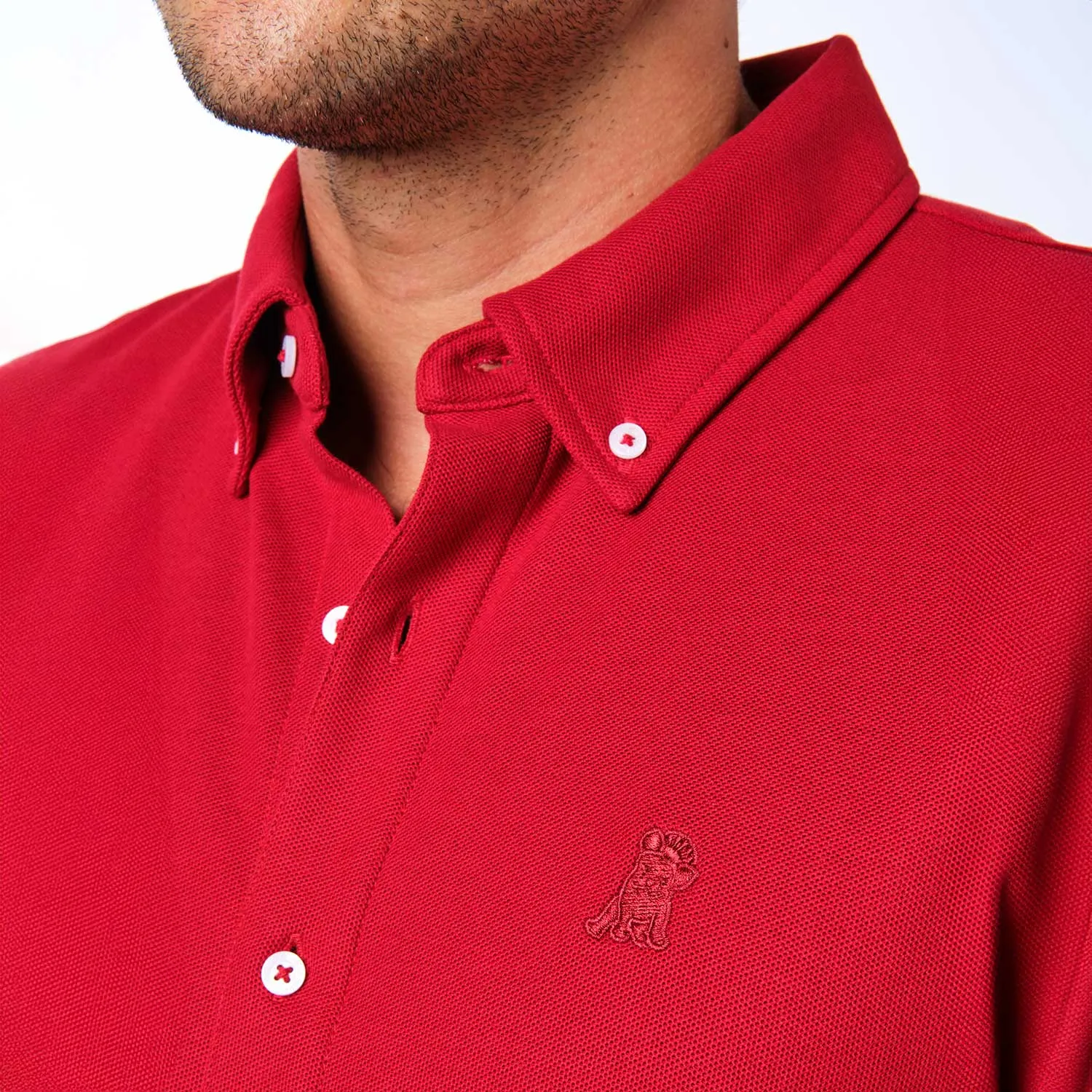 Men's Pique Button Down Shirt clean cut