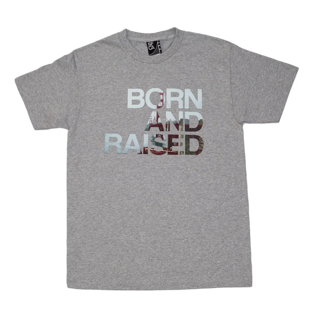 Men's SFCA Born & Raised T-Shirt Heather Grey express vibe