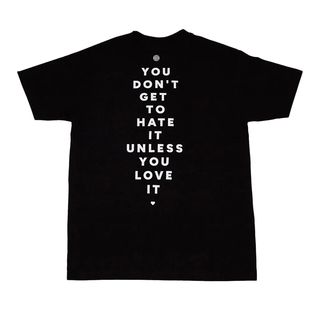 Men's SFCA Hate It, Love It T-Shirt Black urban escape