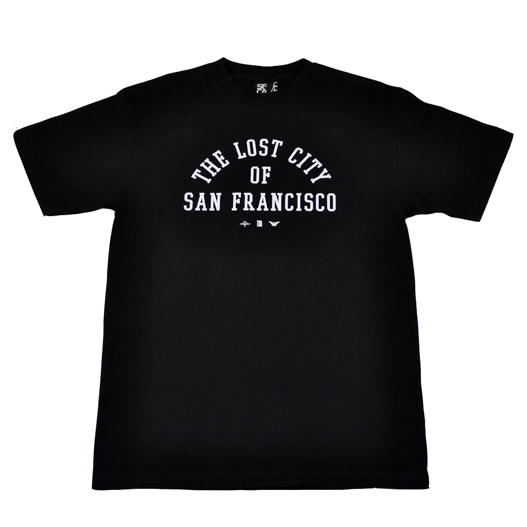 Mens SFCA Lost City T-Shirt Black happy wear