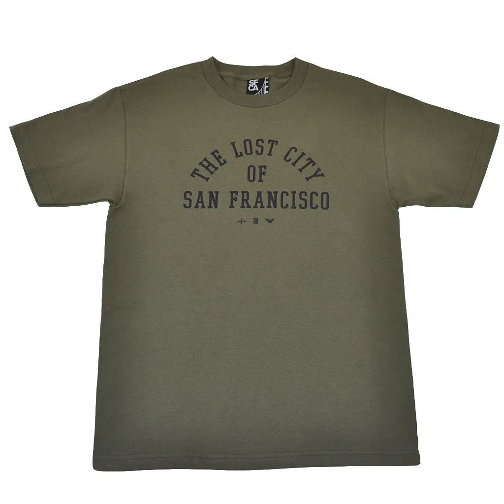 Mens SFCA Lost City T-Shirt Olive simple mood