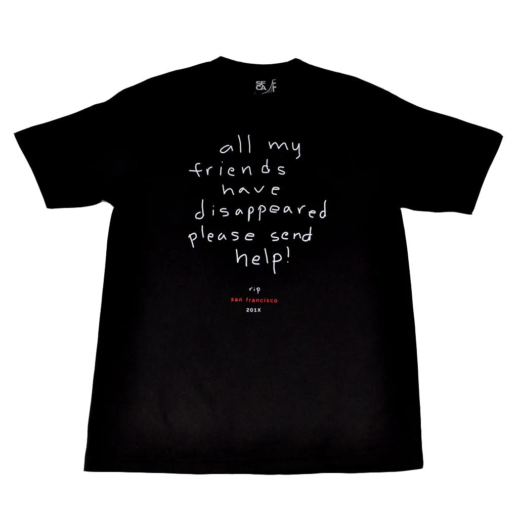 Mens SFCA Send Help T-Shirt Black light move