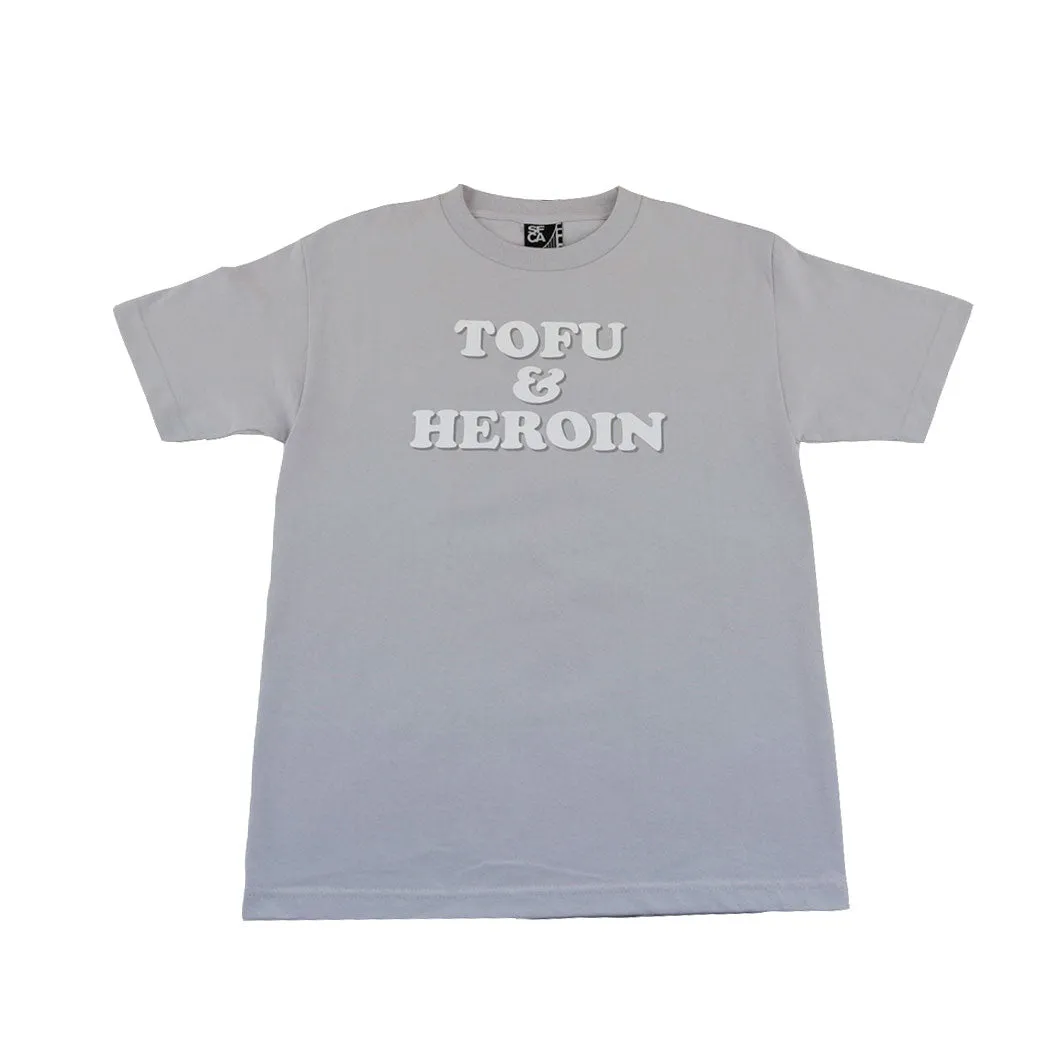Mens SFCA Tofu & Heroin T-Shirt Silver graphic trend