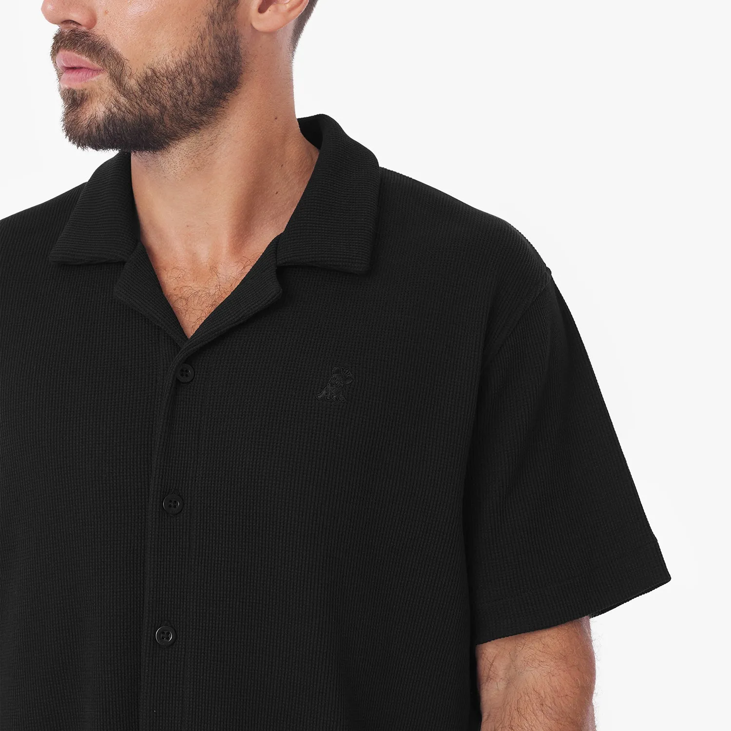 Men's Short Sleeves Waffle Shirt neutral base