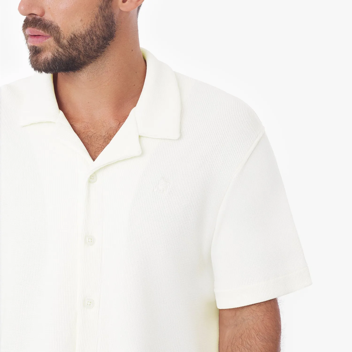 Men's Short Sleeves Waffle Shirt autumn pick