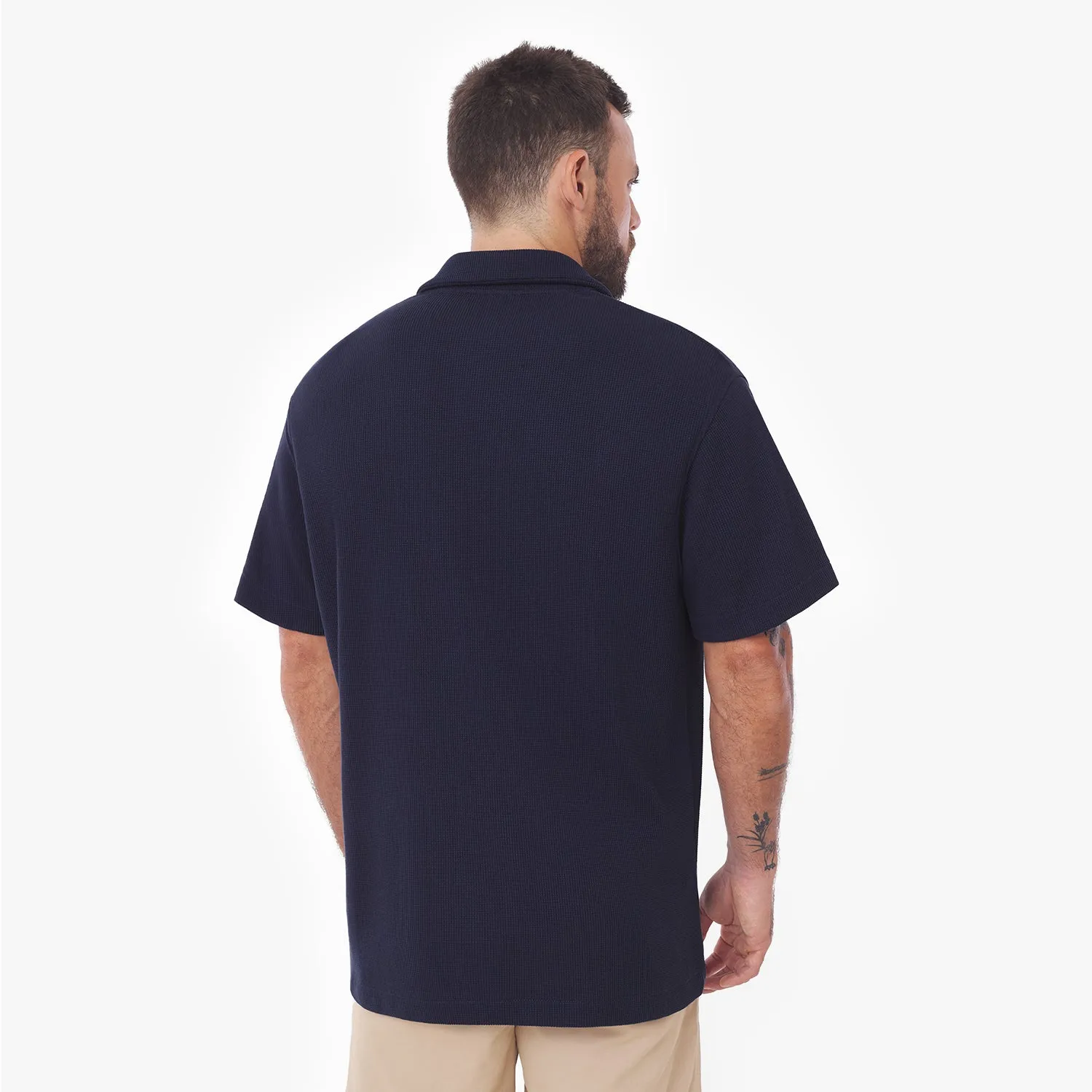 Men's Short Sleeves Waffle Shirt street edge