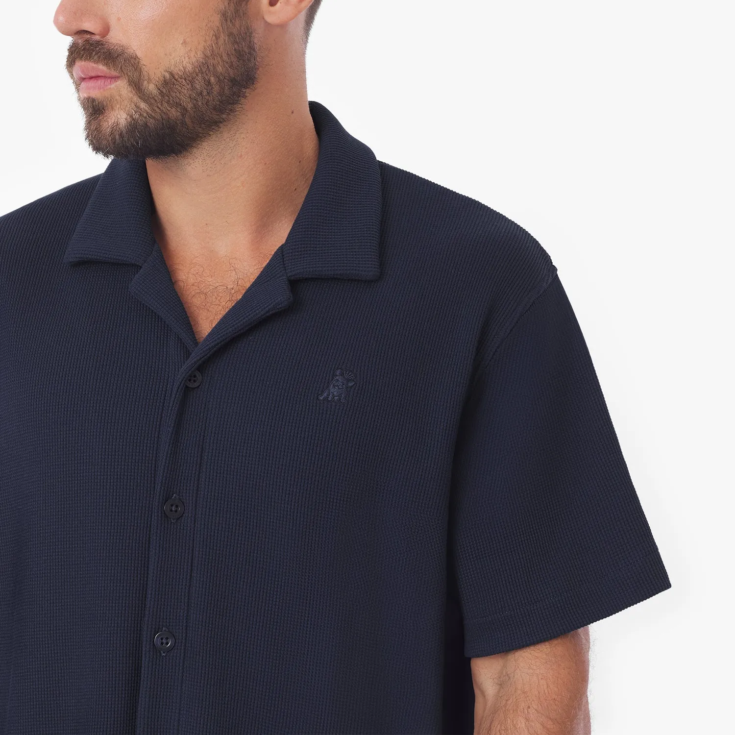 Men's Short Sleeves Waffle Shirt confident feel