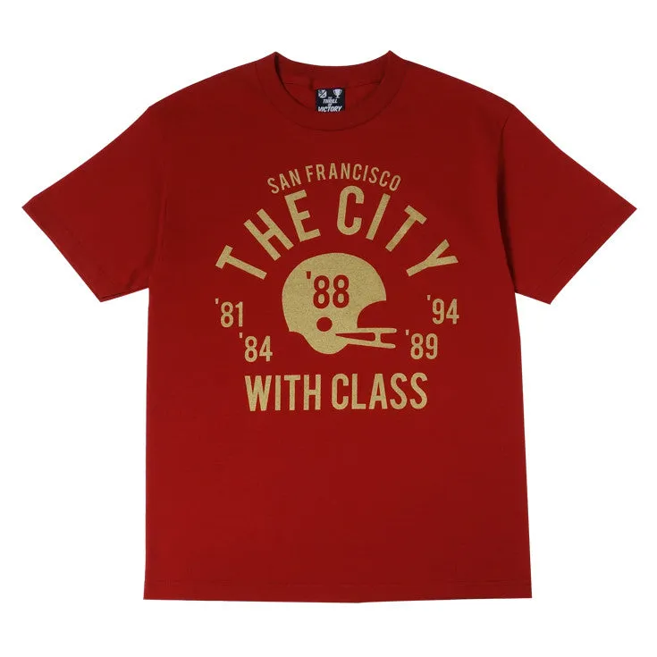 Mens Thrill Of Victory Class City T-Shirt Red everyday wear